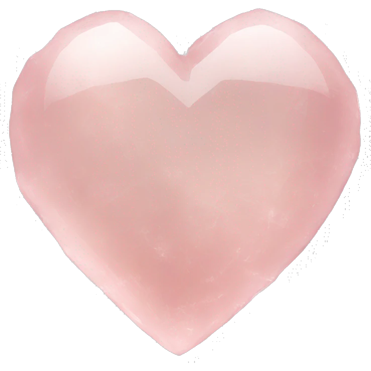 Rose quartz heart emoji