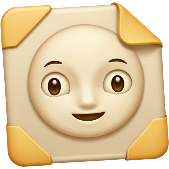 Letter color pale beige creamy emoji