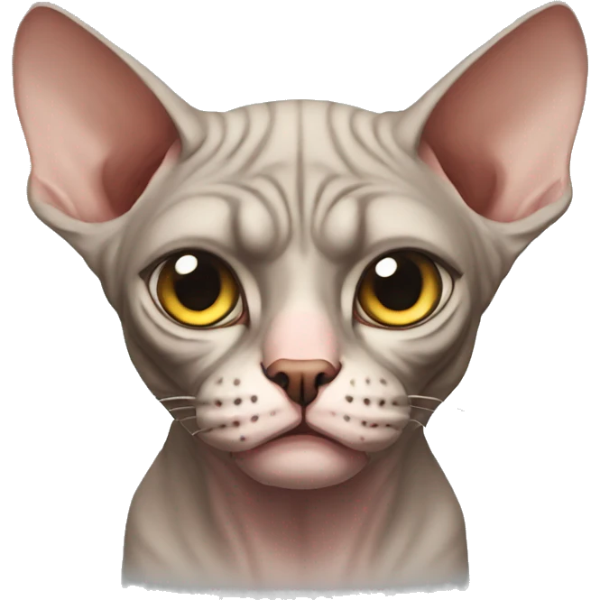 angry sphynx cat emoji