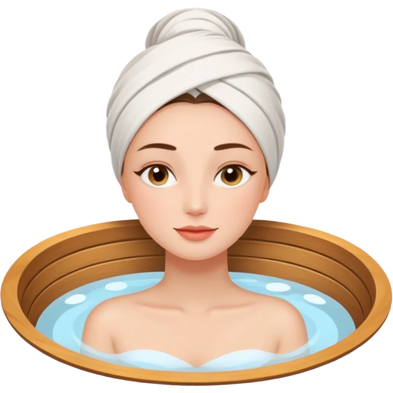 Lady at spa beauty full face relaxing emoji