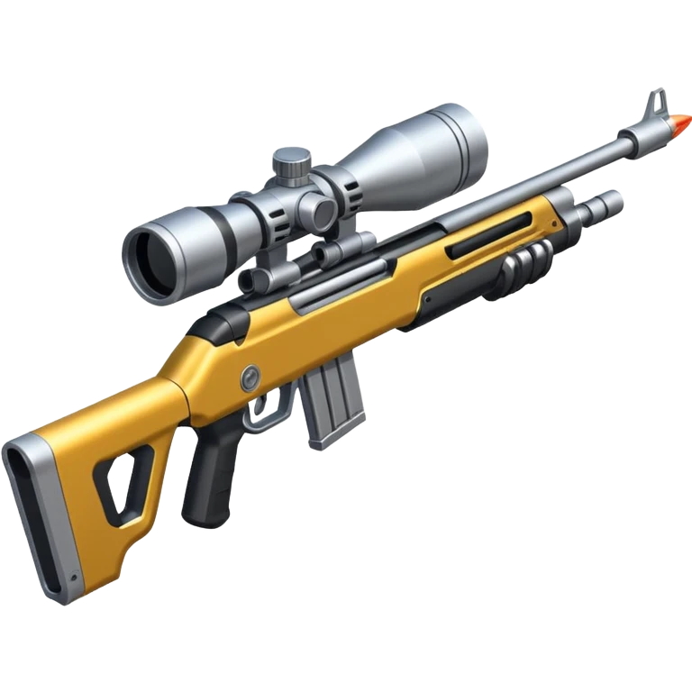 compact futuristic sniper rifle with rocket details emoji