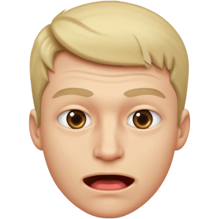 Male biting down on bottom lip emoji