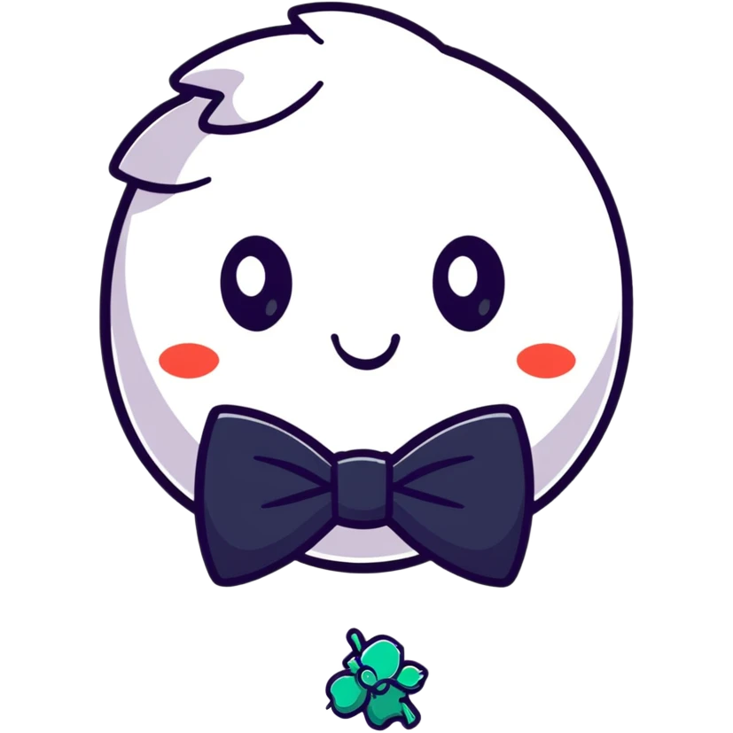 bowtie with virus design emoji
