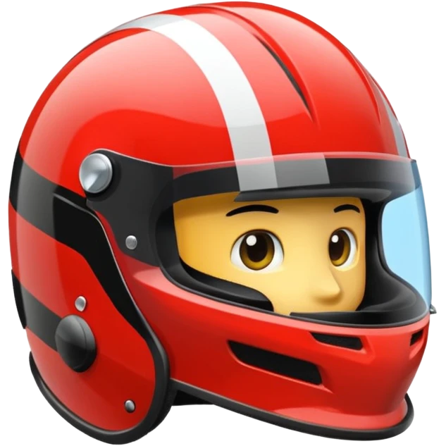 Casco de autos de carreras de color negro emoji