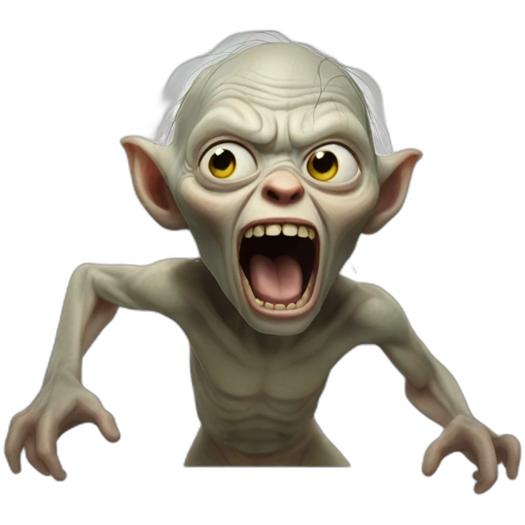 Gollum screaming emoji
