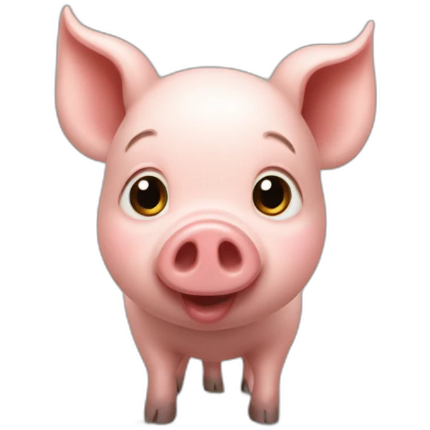 The little pig from three brothers who build a wood house emoji