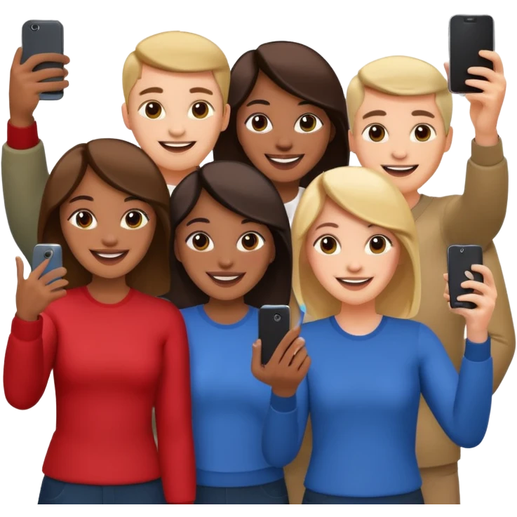 people taking selfies emoji