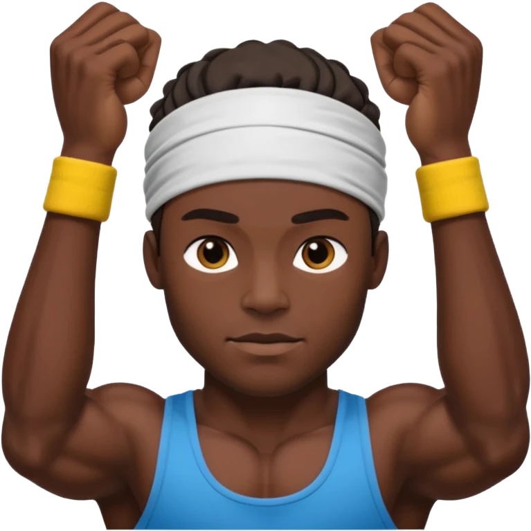 male athelete with headband emoji