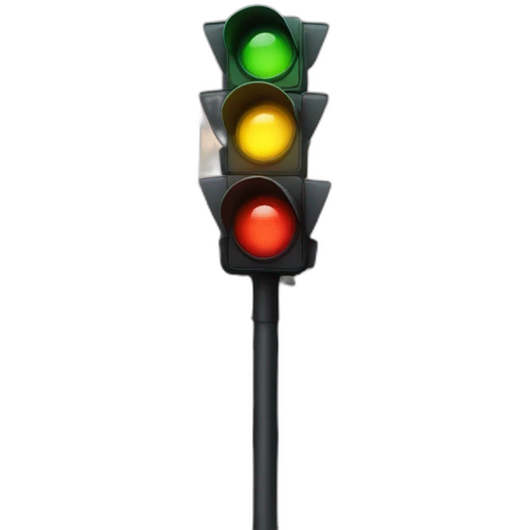 street with traffic light emoji