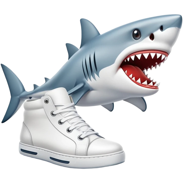 shark wearing sneakers emoji