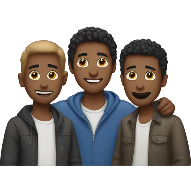 three male friends emoji