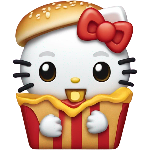 Fast food hello kitty emoji