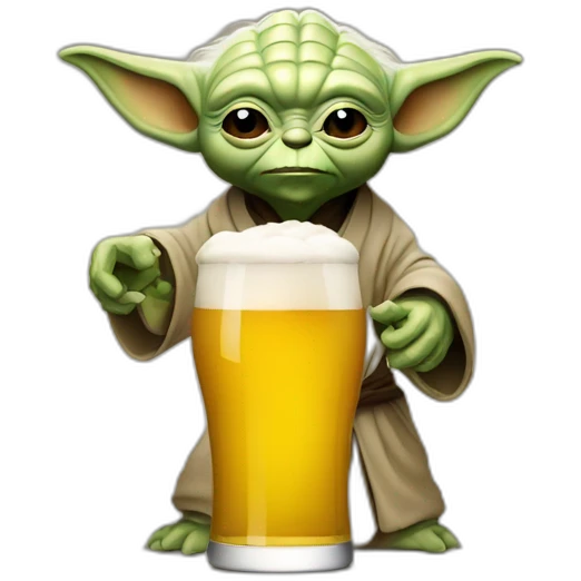 Yoda qui boit une biere emoji