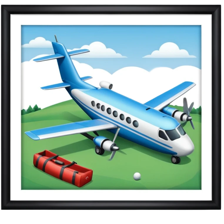 Golfing plane wreck emoji