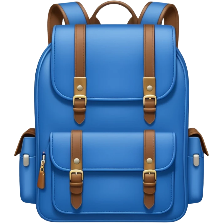 blue school bag and notebook emoji
