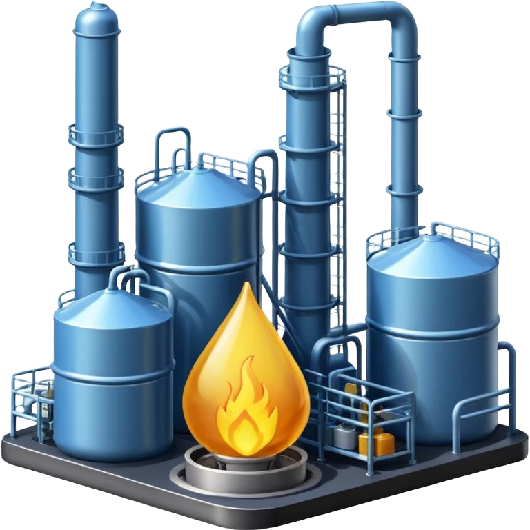 generate ultra realistic oil products plant emoji