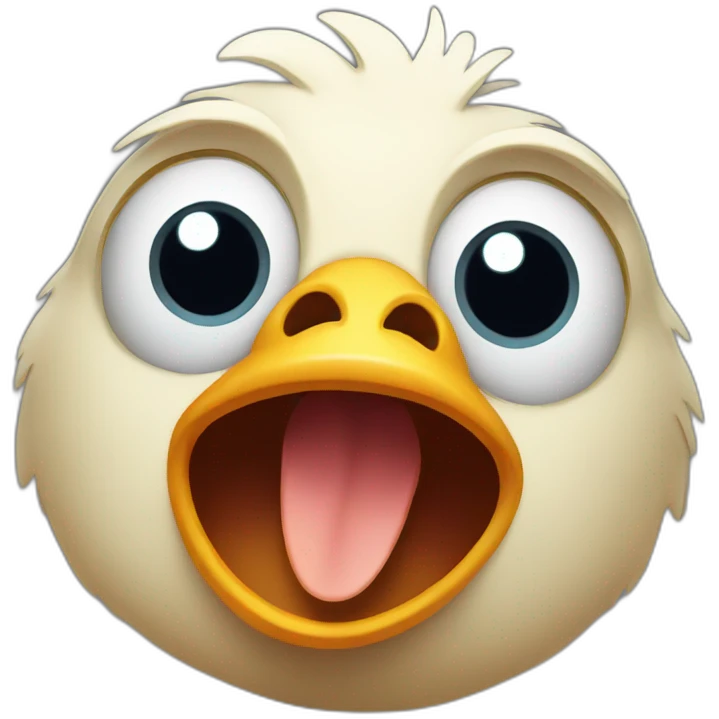 surprised chicken emoji