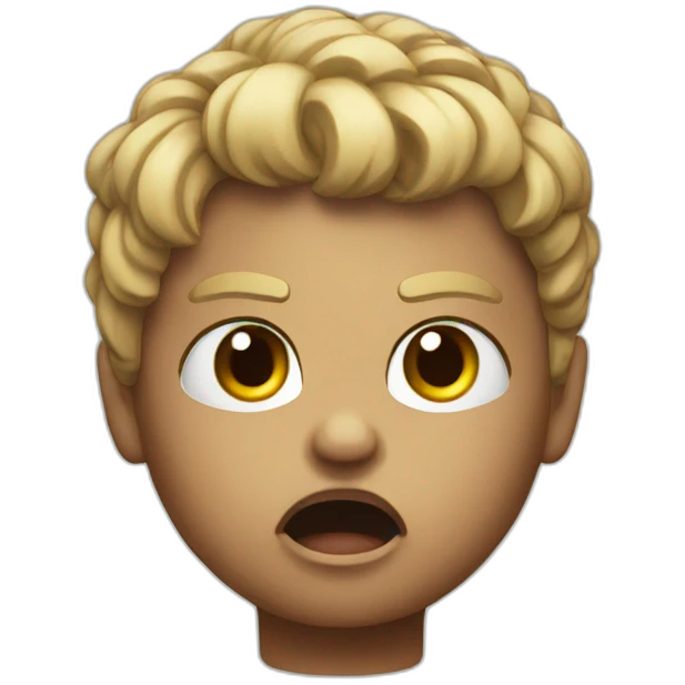 Angry doll emoji
