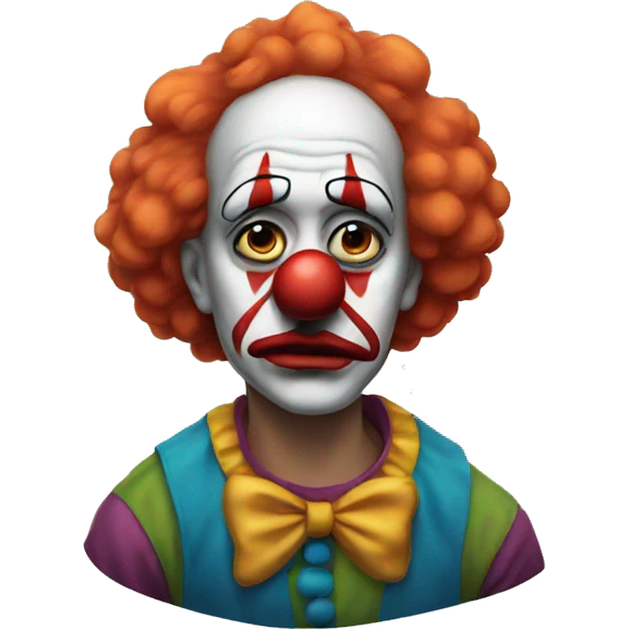 Sad clown emoji