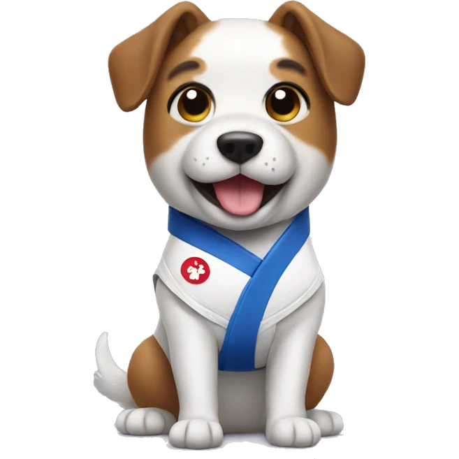 dog doing taekwondo emoji