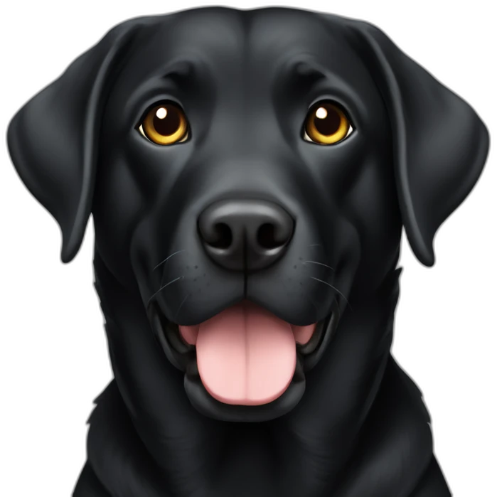Labrador black emoji