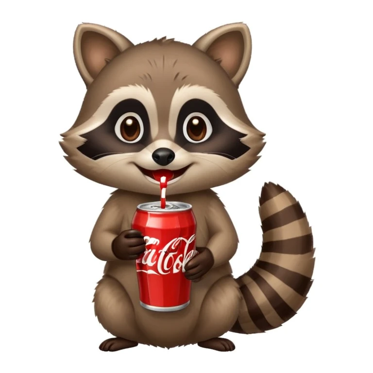 make an emoji of a raccoon drinking coke  emoji