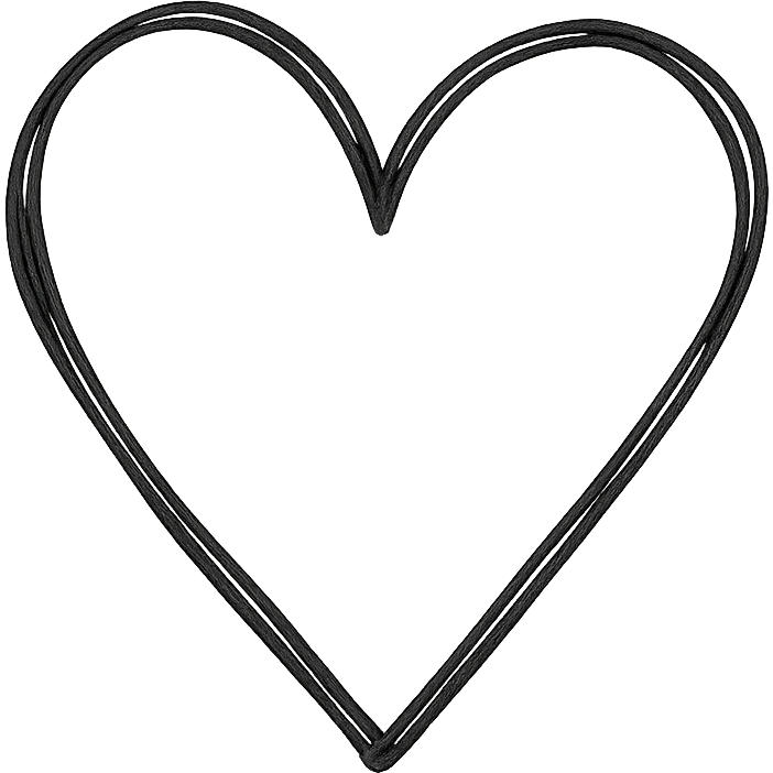 aquamarine heart, hand drawn, outlined emoji