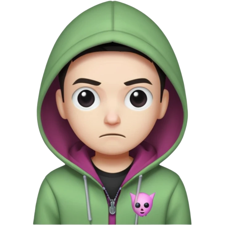 Joe Bart the YouTuber wearing a Gir from invader Zim hoodie. emoji