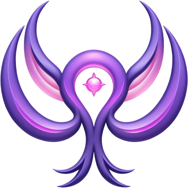 Pokemon legendary purple and pink lunala emoji