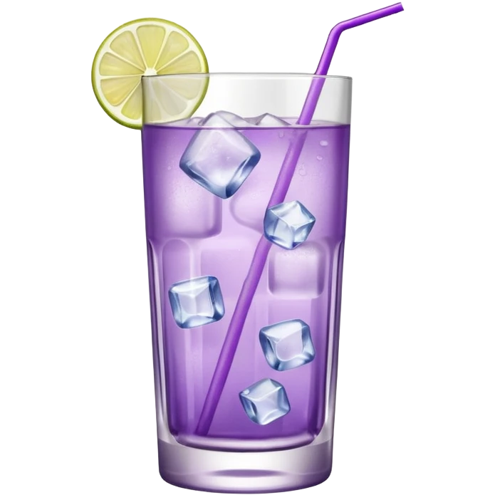Cocktail light purple with high glass emoji