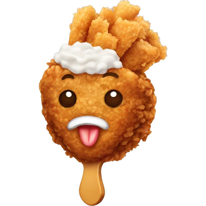 Fried chicken with rice emoji