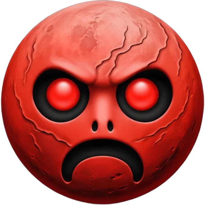 a red moon with no face just pure terror  emoji