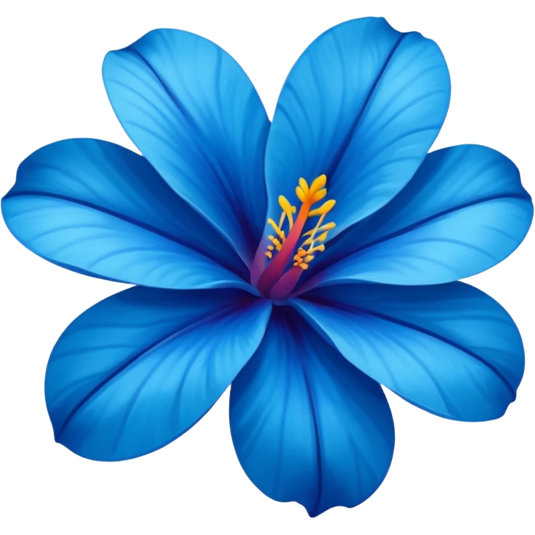 tropical flower blue emoji