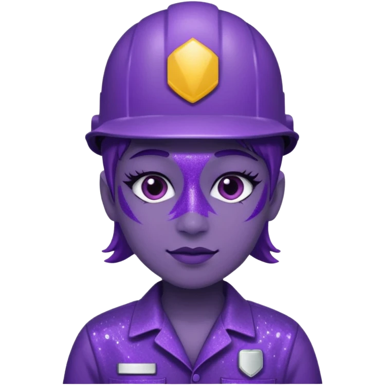 Purple Glitter worker emoji