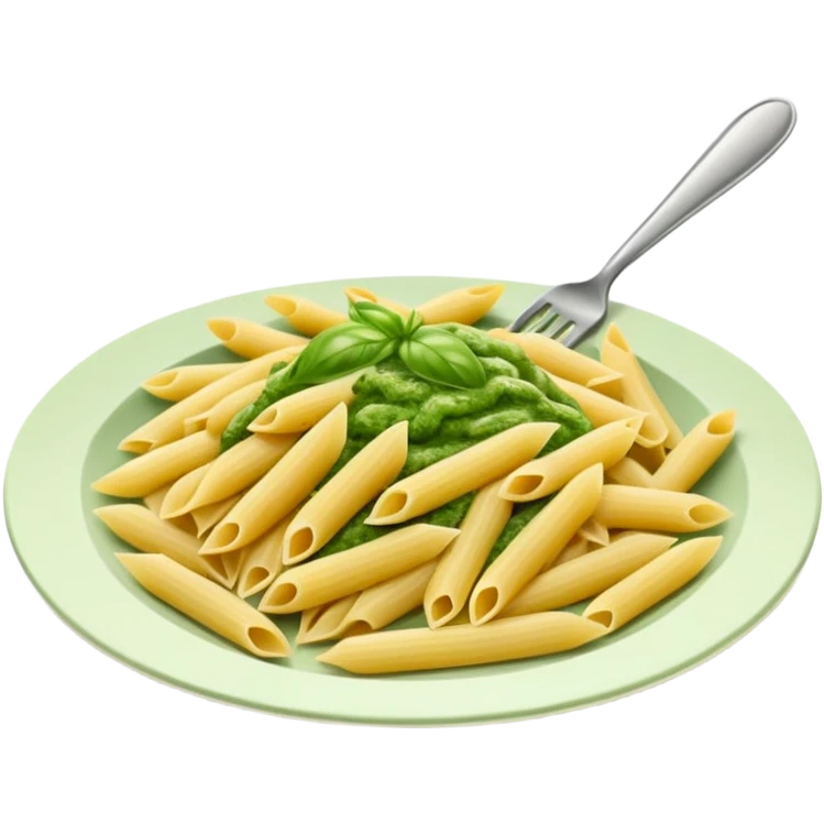 penne pasta with pesto sauce emoji