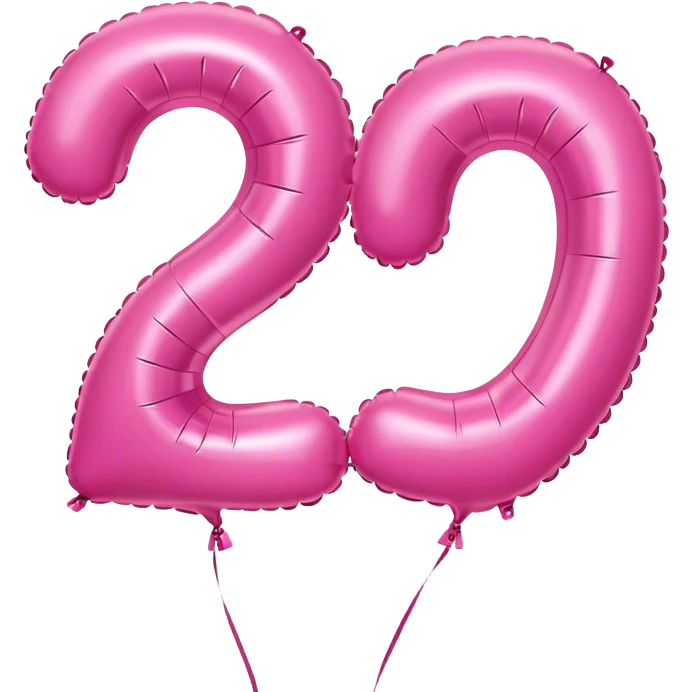 2number balloons pink  emoji