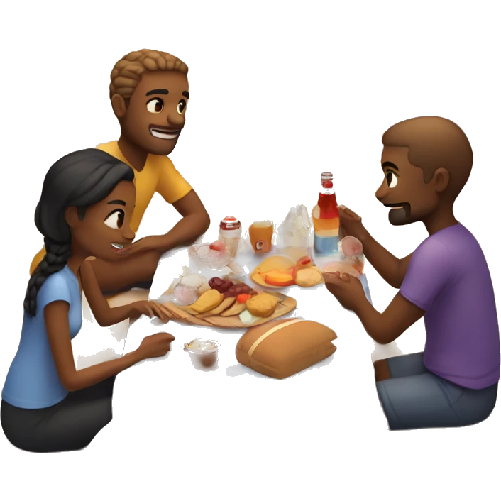 Sunset picnic by the beach emoji