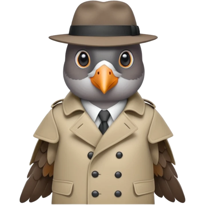 shpioniro golubiro, secret agent pigeon emoji