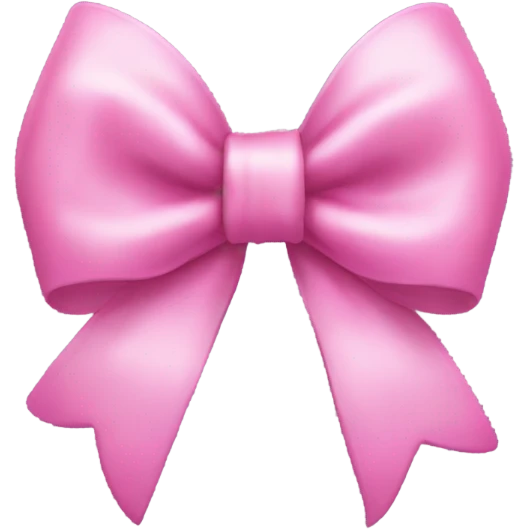 Coquette pink bow emoji