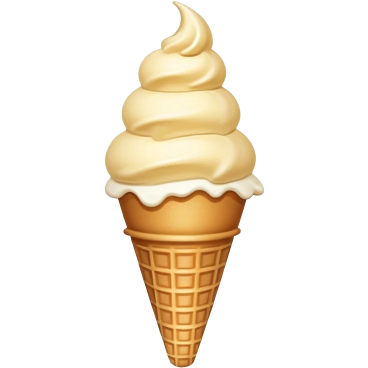 Vintage style simple ice cream cone like early emoji design emoji