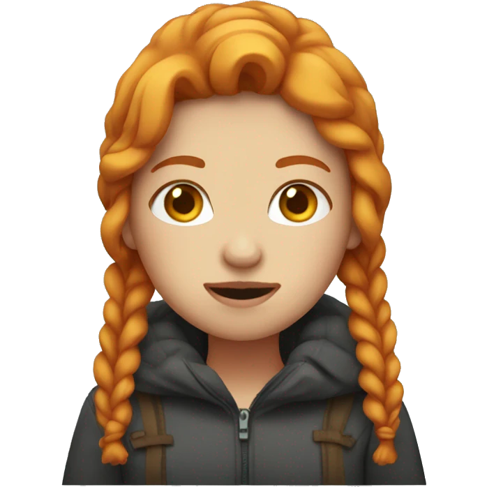 Cold Ginger girl  emoji