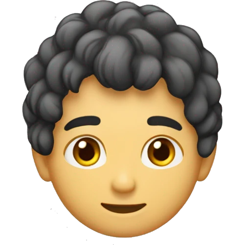 Chico morenito cabello corto emoji