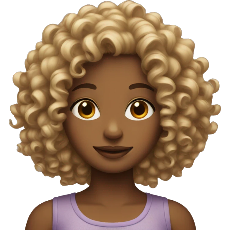 Curly hair girl emoji