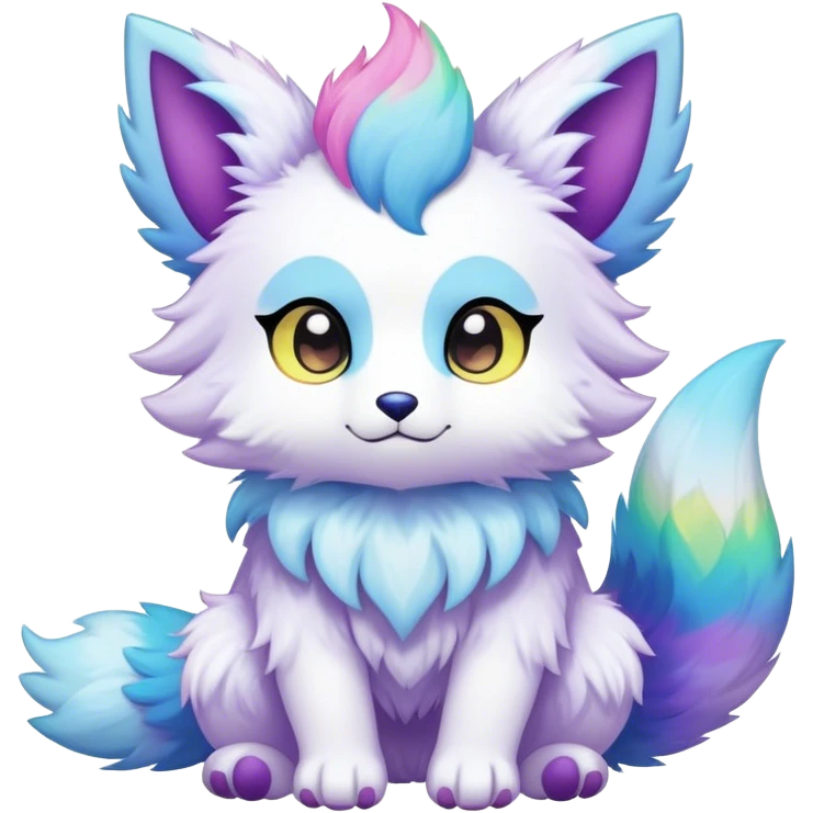 Kawaii bright fantasy ethereal anthro fursona Fakemon emoji