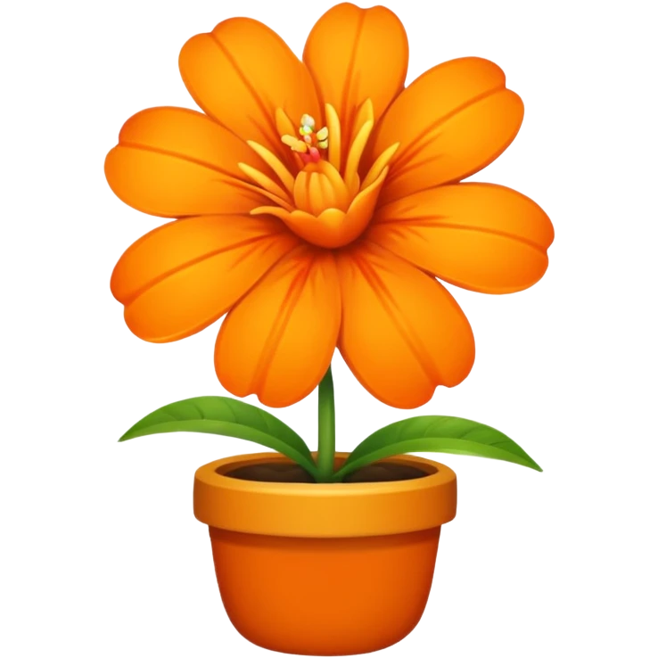 un emoji assez petit : une fleure tropical orange féminine et qui inspire l’été  emoji