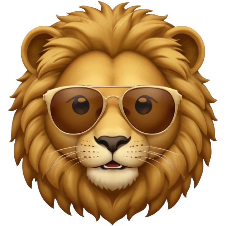 lion face with sunglasses emoji