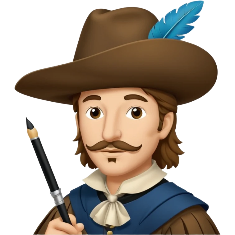 Cyrano de Bergerac with plume (pen) emoji