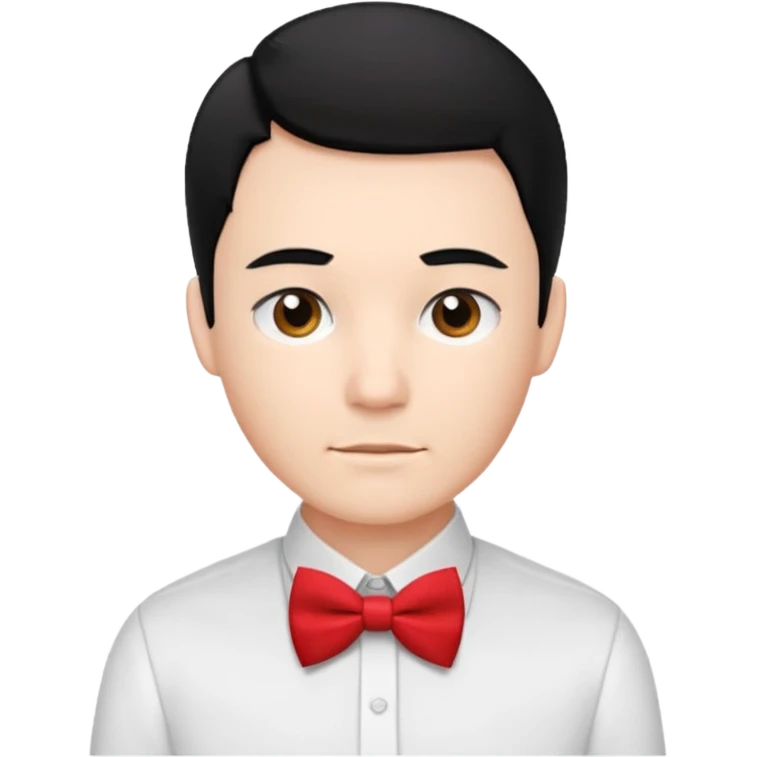 siyah saçlı krımızı papyonlu adam emoji