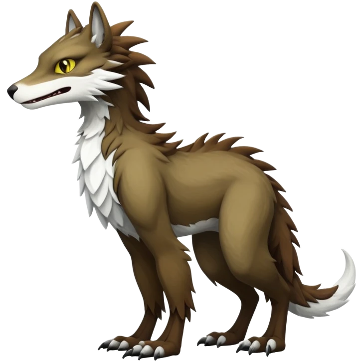 Sergal-Vernid-hybrid-animal-creature, full body, 4 legs emoji