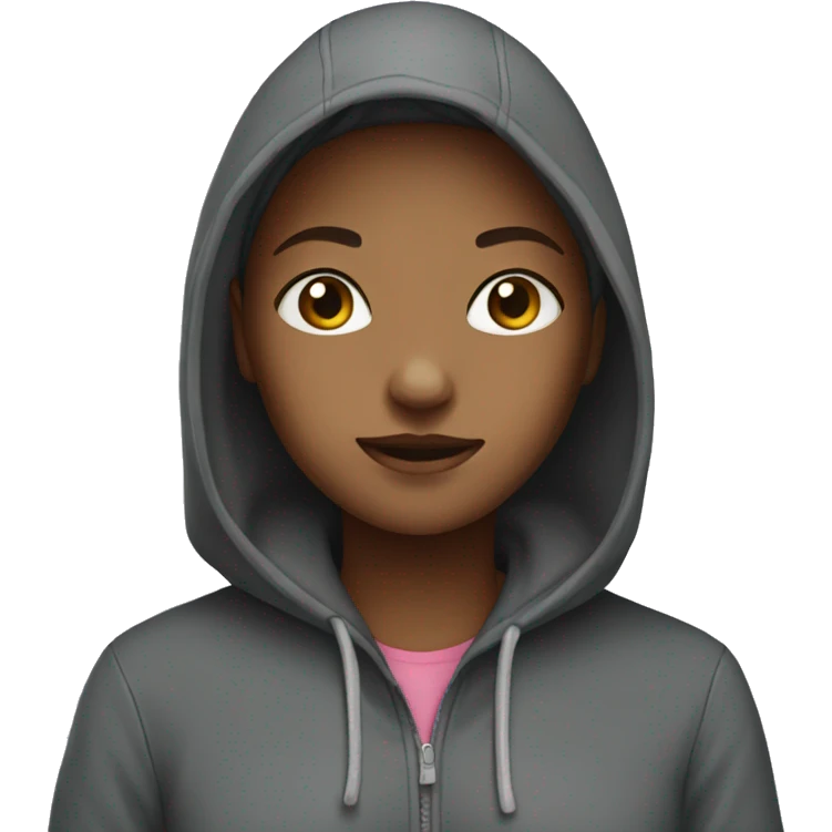 girl wearing a hoodie emoji
